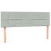 Pat box spring cu saltea, gri deschis, 160x210 cm, catifea - WALTI WALTI