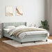 Pat box spring cu saltea, gri deschis, 160x210 cm, catifea - WALTI WALTI