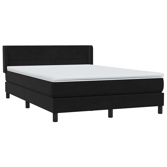 Pat box spring cu saltea, negru, 160x210 cm, catifea - WALTI WALTI
