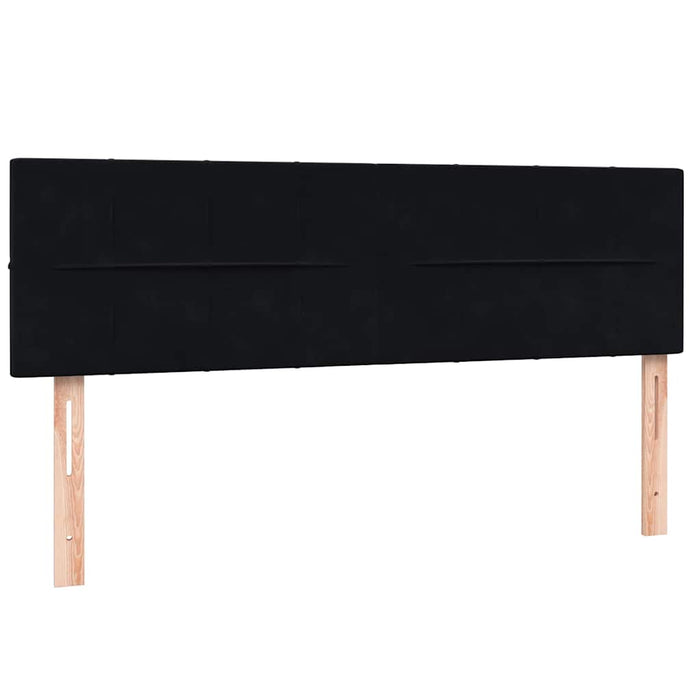Pat box spring cu saltea, negru, 160x210 cm, catifea - WALTI WALTI