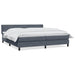 Pat box spring cu saltea, gri închis, 180x210 cm, catifea - WALTI WALTI