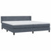 Pat box spring cu saltea, gri închis, 180x210 cm, catifea - WALTI WALTI