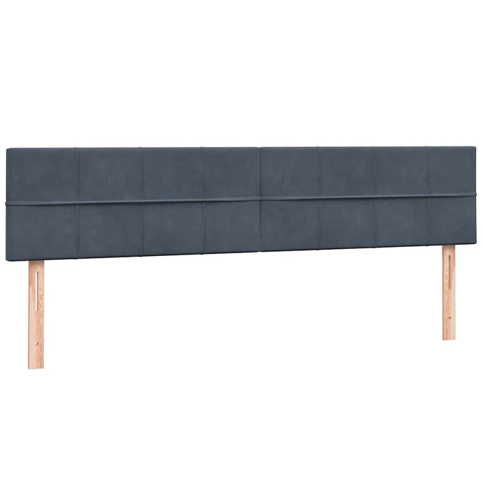 Pat box spring cu saltea, gri închis, 180x210 cm, catifea - WALTI WALTI