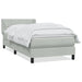 Pat box spring cu saltea, gri deschis, 80x220 cm, catifea - WALTI WALTI