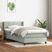 Pat box spring cu saltea, gri deschis, 80x220 cm, catifea - WALTI WALTI
