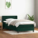 Pat box spring cu saltea, verde închis, 80x220 cm, catifea - WALTI WALTI