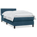 Pat box spring cu saltea, albastru închis, 80x220 cm, catifea - WALTI WALTI
