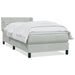 Pat box spring cu saltea, gri deschis, 90x220 cm, catifea - WALTI WALTI