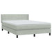 Pat box spring cu saltea, gri deschis, 160x220 cm, catifea - WALTI WALTI