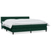 Pat box spring cu saltea, verde închis, 180x220 cm, catifea - WALTI WALTI