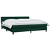 Pat box spring cu saltea, verde închis, 180x220 cm, catifea - WALTI WALTI