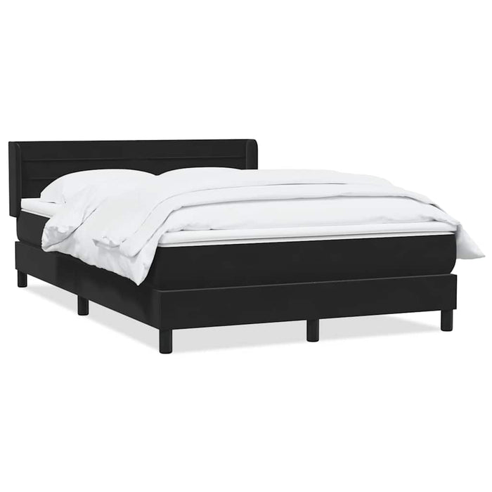 Pat box spring cu saltea, negru, 160x210 cm, catifea - WALTI WALTI