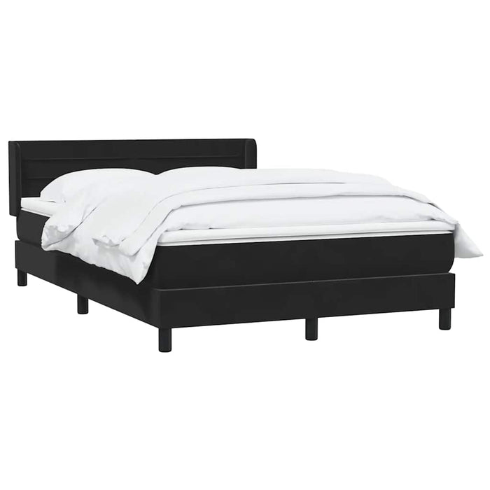 Pat box spring cu saltea, negru, 160x210 cm, catifea - WALTI WALTI