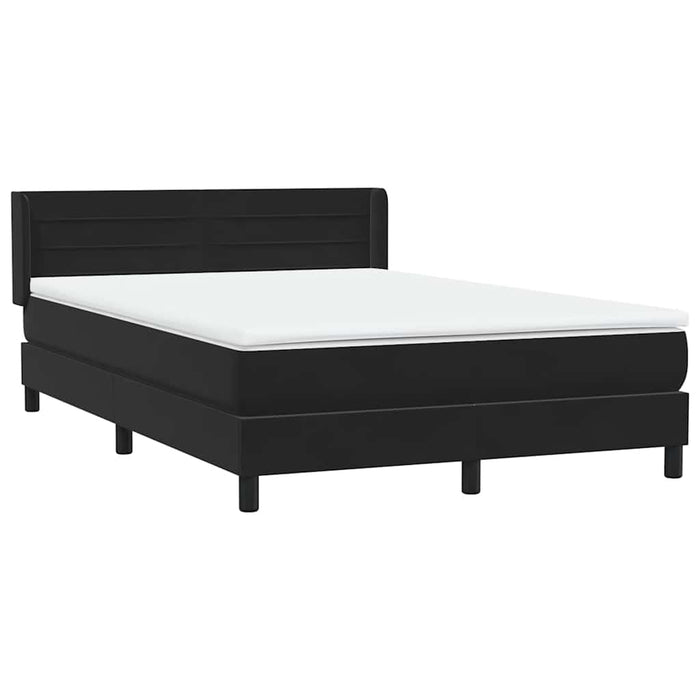 Pat box spring cu saltea, negru, 160x210 cm, catifea - WALTI WALTI
