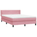 Pat box spring cu saltea, roz, 160x210 cm, catifea - WALTI WALTI