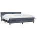 Pat box spring cu saltea, gri închis, 180x210 cm, catifea - WALTI WALTI