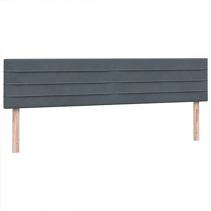 Pat box spring cu saltea, gri închis, 180x210 cm, catifea - WALTI WALTI