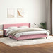 Pat box spring cu saltea, roz, 180x210 cm, catifea - WALTI WALTI