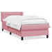 Pat box spring cu saltea, roz, 80x220 cm, catifea - WALTI WALTI