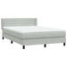 Pat box spring cu saltea, gri deschis, 160x220 cm, catifea - WALTI WALTI