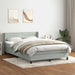 Pat box spring cu saltea, gri deschis, 160x220 cm, catifea - WALTI WALTI