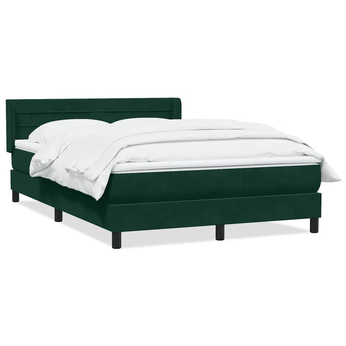 Pat box spring cu saltea, verde închis, 160x220 cm, catifea - WALTI WALTI