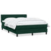 Pat box spring cu saltea, verde închis, 160x220 cm, catifea - WALTI WALTI