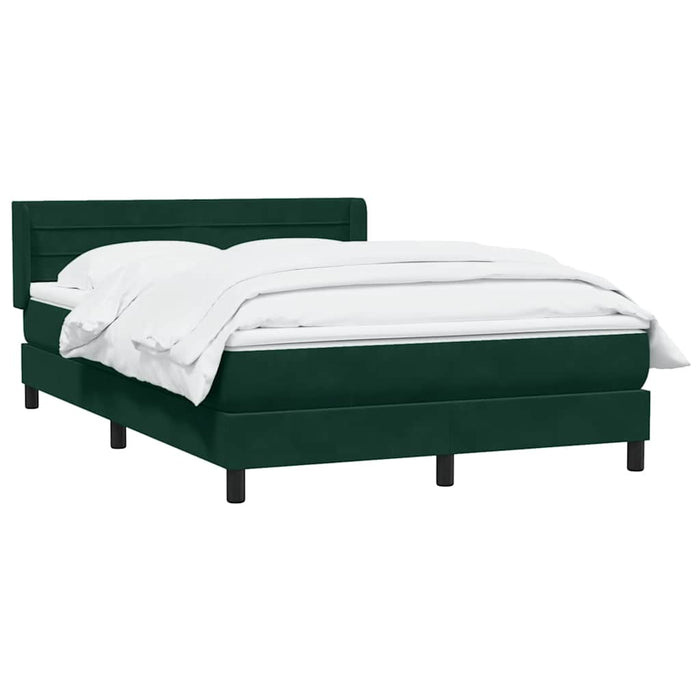 Pat box spring cu saltea, verde închis, 160x220 cm, catifea - WALTI WALTI