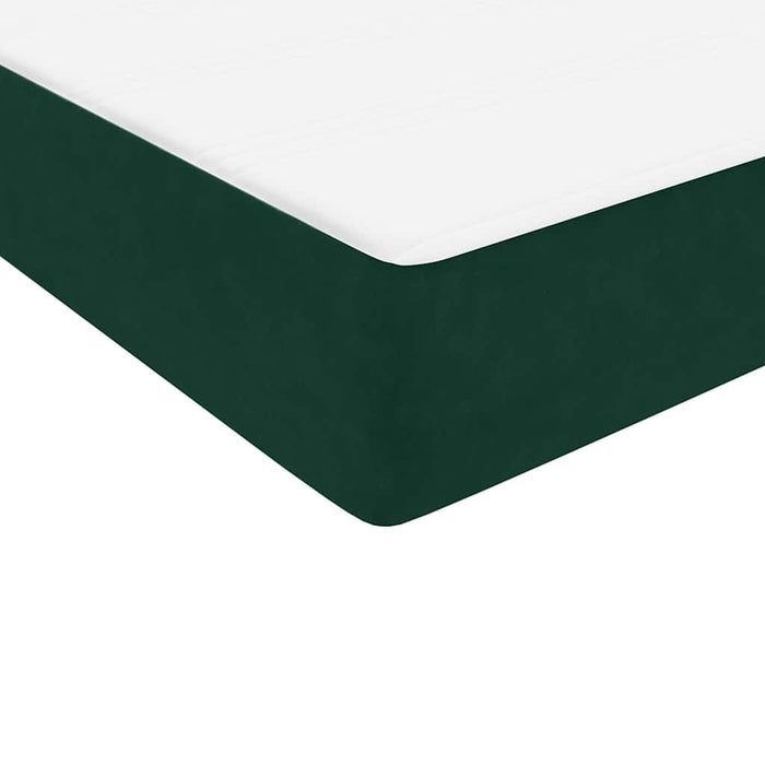Pat box spring cu saltea, verde închis, 160x220 cm, catifea - WALTI WALTI