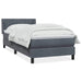 Pat box spring cu saltea, gri închis, 80x210 cm, catifea - WALTI WALTI