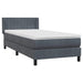 Pat box spring cu saltea, gri închis, 80x210 cm, catifea - WALTI WALTI