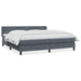 Pat box spring cu saltea, gri închis, 180x210 cm, catifea - WALTI WALTI