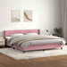Pat box spring cu saltea, roz, 180x210 cm, catifea - WALTI WALTI