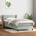 Pat box spring cu saltea, gri deschis, 80x220 cm, catifea - WALTI WALTI