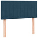 Pat box spring cu saltea, albastru închis, 80x220 cm, catifea - WALTI WALTI