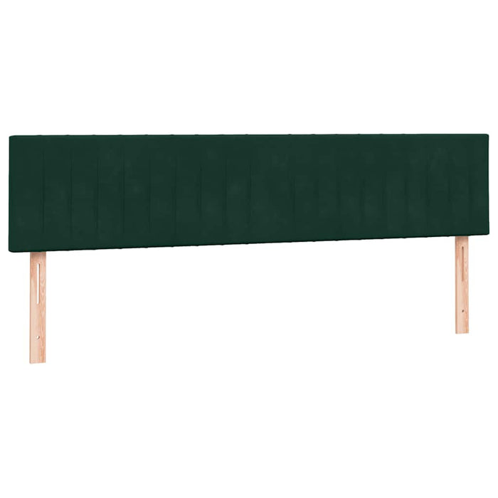 Pat box spring cu saltea, verde închis, 180x220 cm, catifea WALTI