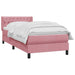 Pat box spring cu saltea, roz, 90x210 cm, catifea - WALTI WALTI