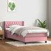 Pat box spring cu saltea, roz, 90x210 cm, catifea - WALTI WALTI