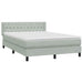 Pat box spring cu saltea, gri deschis, 160x210 cm, catifea - WALTI WALTI