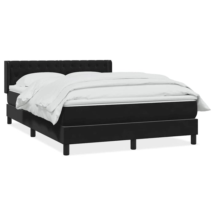 Pat box spring cu saltea, negru, 160x210 cm, catifea - WALTI WALTI