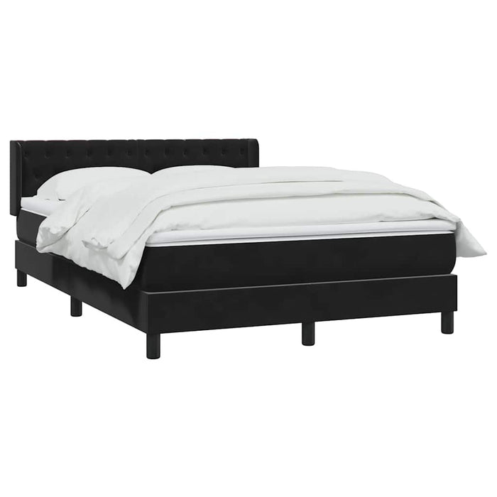Pat box spring cu saltea, negru, 160x210 cm, catifea - WALTI WALTI