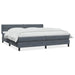Pat box spring cu saltea, gri închis, 180x210 cm, catifea - WALTI WALTI