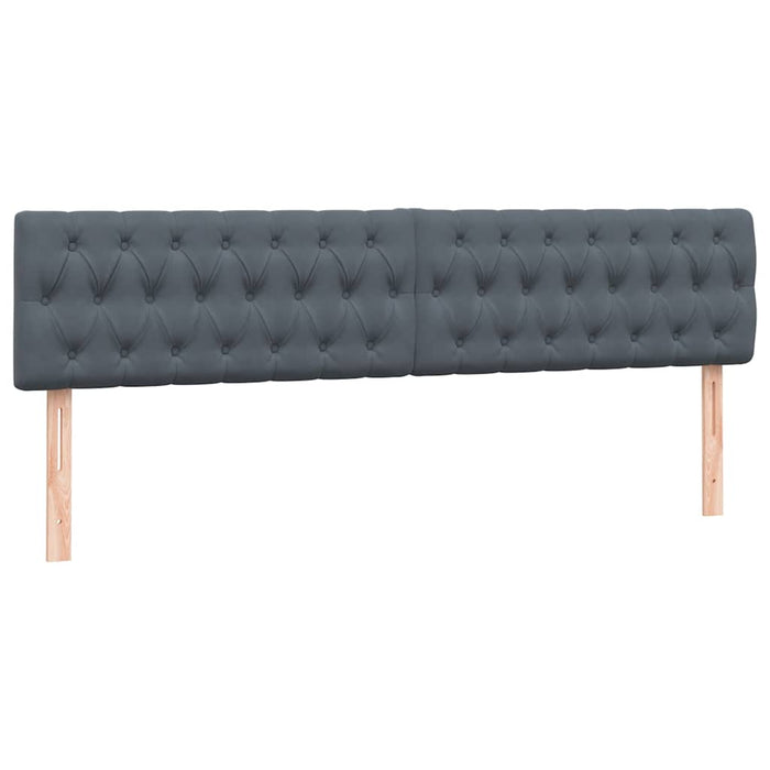 Pat box spring cu saltea, gri închis, 180x210 cm, catifea - WALTI WALTI