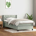 Pat box spring cu saltea, gri deschis, 90x220 cm, catifea - WALTI WALTI