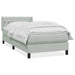 Pat box spring cu saltea, gri deschis, 90x220 cm, catifea - WALTI WALTI