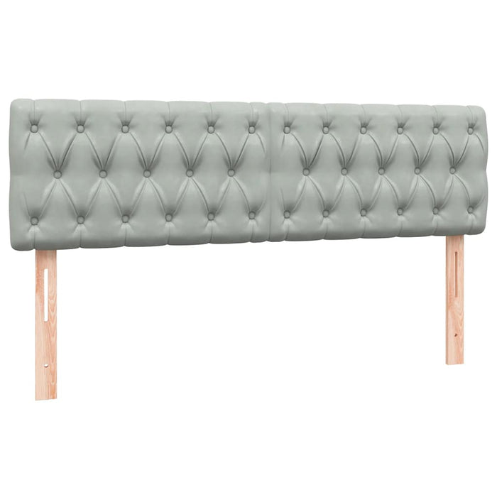 Pat box spring cu saltea, gri deschis, 160x220 cm, catifea WALTI