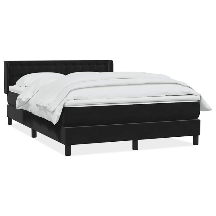 Pat box spring cu saltea, negru, 160x210 cm, catifea - WALTI WALTI