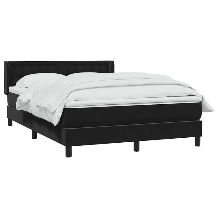 Pat box spring cu saltea, negru, 160x210 cm, catifea - WALTI WALTI
