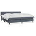 Pat box spring cu saltea, gri închis, 180x210 cm, catifea - WALTI WALTI