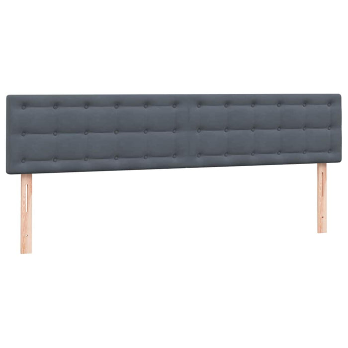Pat box spring cu saltea, gri închis, 180x210 cm, catifea - WALTI WALTI